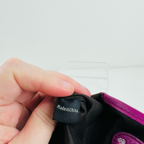 Mulberry Somerset Pochette Purple Grained Leather Small Wristlet Shoulder Bag - Picture 15 of 16